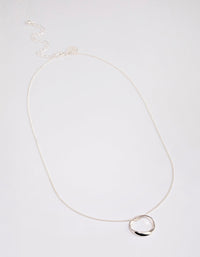 Silver Twisted Circle Necklace - link has visual effect only