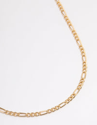 Gold Figaro Chain Necklace - link has visual effect only