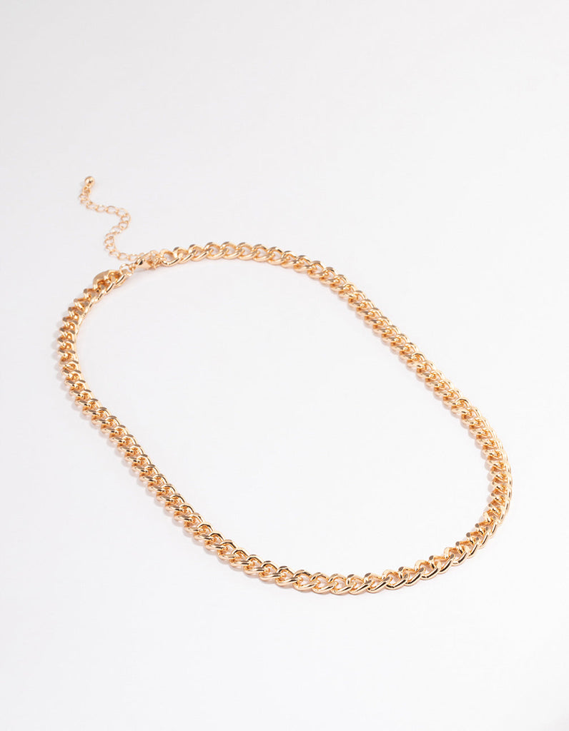 Gold Classic Curb Chain Necklace