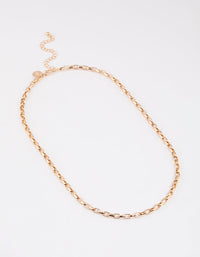 Gold Statement Box Chain Necklace - link has visual effect only
