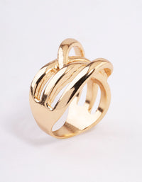 Gold Multi Row Wrap Ring - link has visual effect only