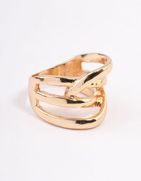 Gold Multi Row Wrap Ring - link has visual effect only