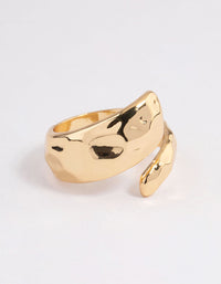 Gold Plated Bold Texture Wrap Ring - link has visual effect only