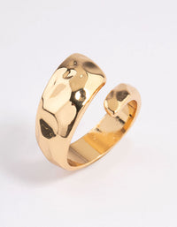 Gold Plated Bold Texture Wrap Ring - link has visual effect only