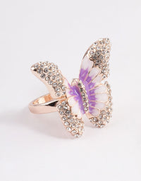 Rose Gold Grand Butterfly Ring - link has visual effect only