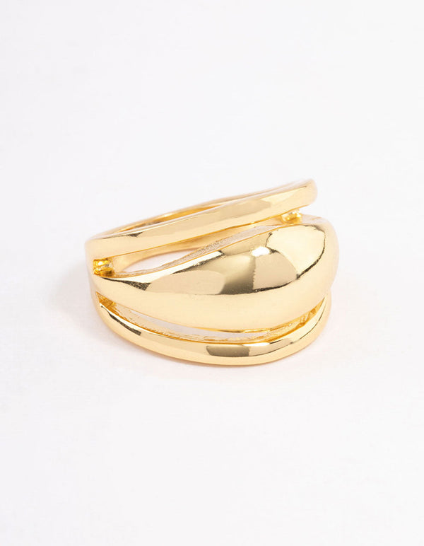 Gold Plated Domed Statement Ring