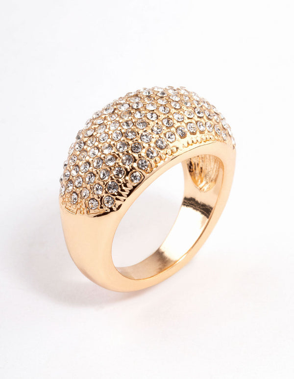 Gold Pave Dome Ring