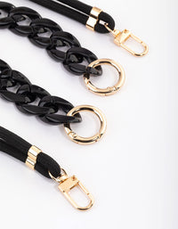 Black Crossbody & Wrist Phone Strap Pack - link has visual effect only