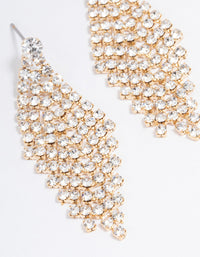 Gold Tier Diamante Drop Earrings - link has visual effect only