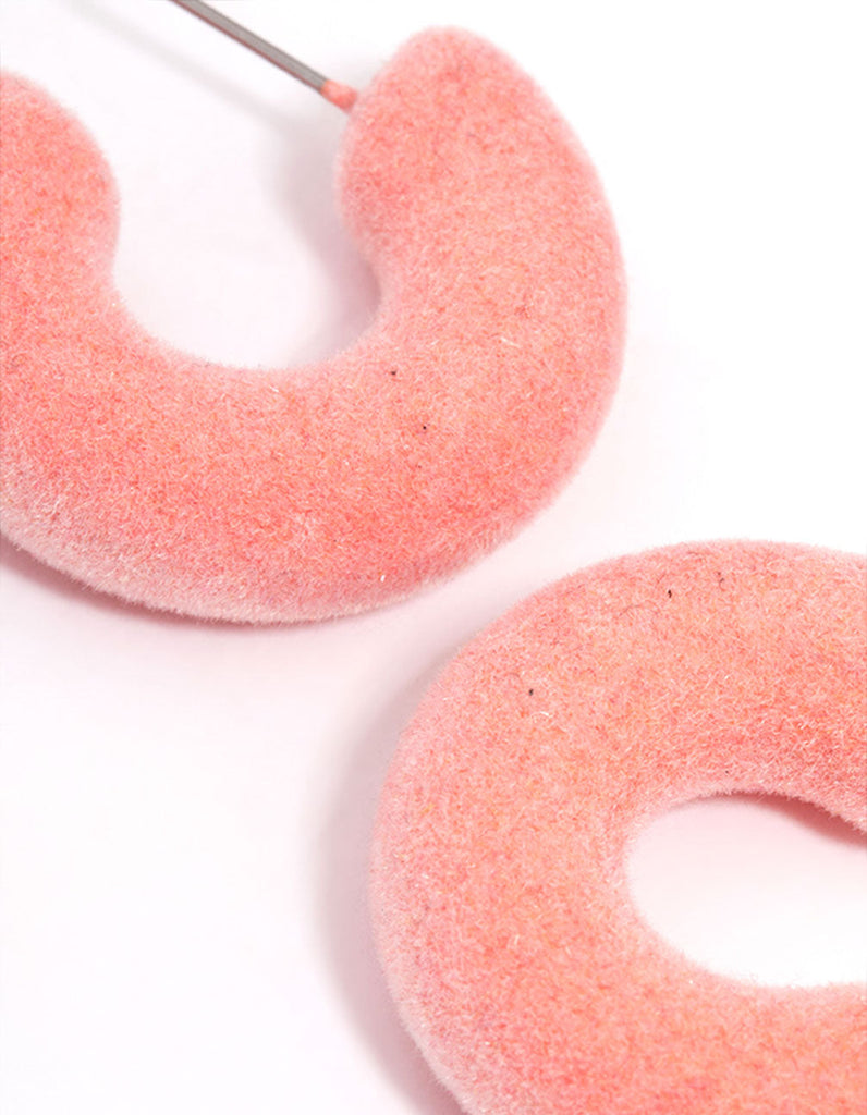 Pink Flick Hoop Earrings