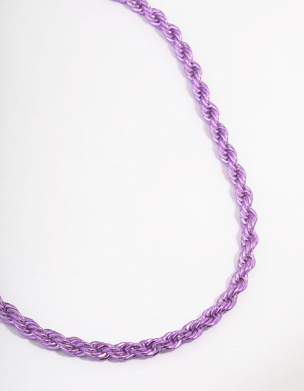 Purple Twist Chain Necklace