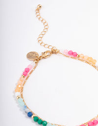 Gold Chain & Beaded Anklet Pack - link has visual effect only
