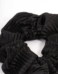 Fabric Plisse Black Scrunchie - link has visual effect only