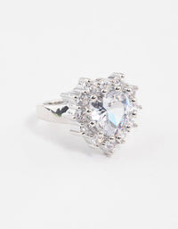 Silver Grand Heart Ring - link has visual effect only