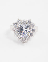 Silver Grand Heart Ring - link has visual effect only