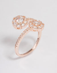 Rose Gold Round Double Wrap Ring - link has visual effect only