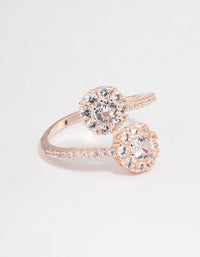 Rose Gold Round Double Wrap Ring - link has visual effect only