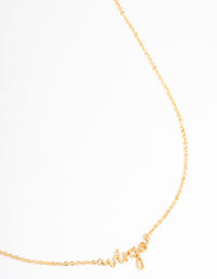 Gold Plated Virgo Script Pendant Necklace - link has visual effect only