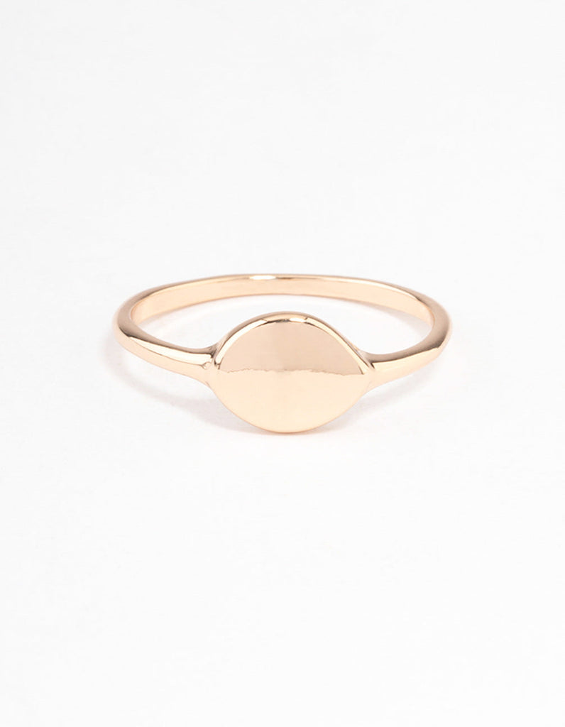 Gold Rounded Metal Ring