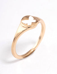 Gold Butterfly Signet Ring - link has visual effect only