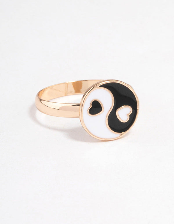 Gold Yin & Yang Ring