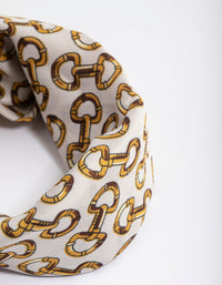 Chain Link Print Scarf - link has visual effect only