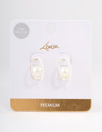 Silver Plated Cubic Zirconia Illusion Earrings - link has visual effect only