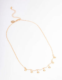 Gold Multi Wiggle Disc Necklace - link has visual effect only