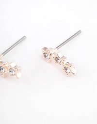 Rose Gold Star Crawler Stud Earrings - link has visual effect only