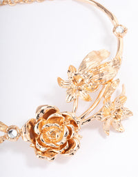 Gold Floral Solid Choker - link has visual effect only