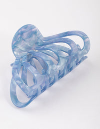 Blue Acrylic Round Cut Out Claw Clip - link has visual effect only