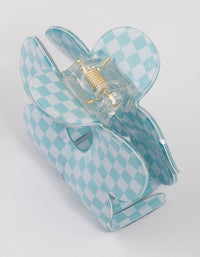 Acrylic Blue Cut Out Flower Claw Clip - link has visual effect only