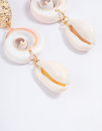Gold Shell Drop Earrings - link has visual effect only