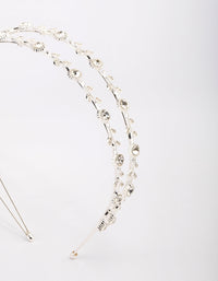 Silver Floral Diamante Headband - link has visual effect only