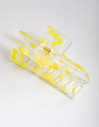 Acrylic Rectangle Lemon Claw Clip - link has visual effect only