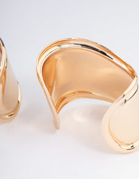 Gold Statement Wave Cuff Bangle Pack - link has visual effect only
