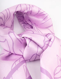 Purple Fabric Outline Print Scarf - link has visual effect only