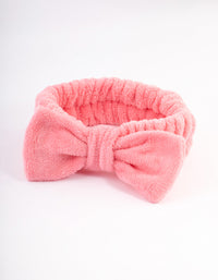 Pink Bow Fluffy Headband - link has visual effect only