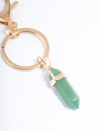 Gold Green Aventurine Key Ring - link has visual effect only
