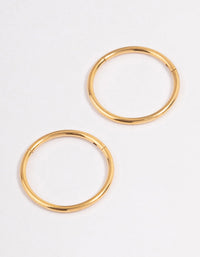 Gold Plated Surgical Steel Fine Sleeper Earrings 10mm - link has visual effect only