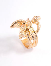Gold Twisted Snake Ring - link has visual effect only