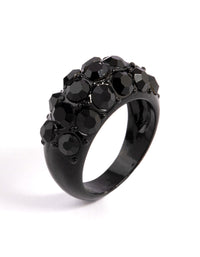 Coated Black Pebble Stone Ring - link has visual effect only