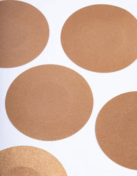 Brown Fabric Round Nipple Covers Pack - link has visual effect only