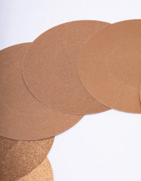 Brown Fabric Round Nipple Covers Pack - link has visual effect only