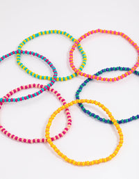 Beaded Multi Coloured Stretch Bracelet Pack - link has visual effect only