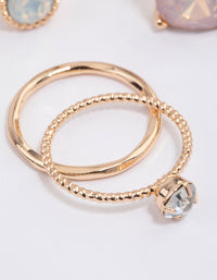 Gold Textured Shape Ring Pack - link has visual effect only
