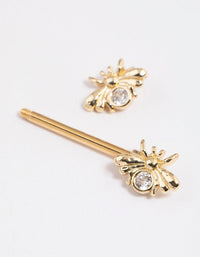 Gold Plated Surgical Steel Double Bee Nipple Piercing - link has visual effect only