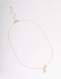 Rose Gold Heart Threader Necklace - link has visual effect only
