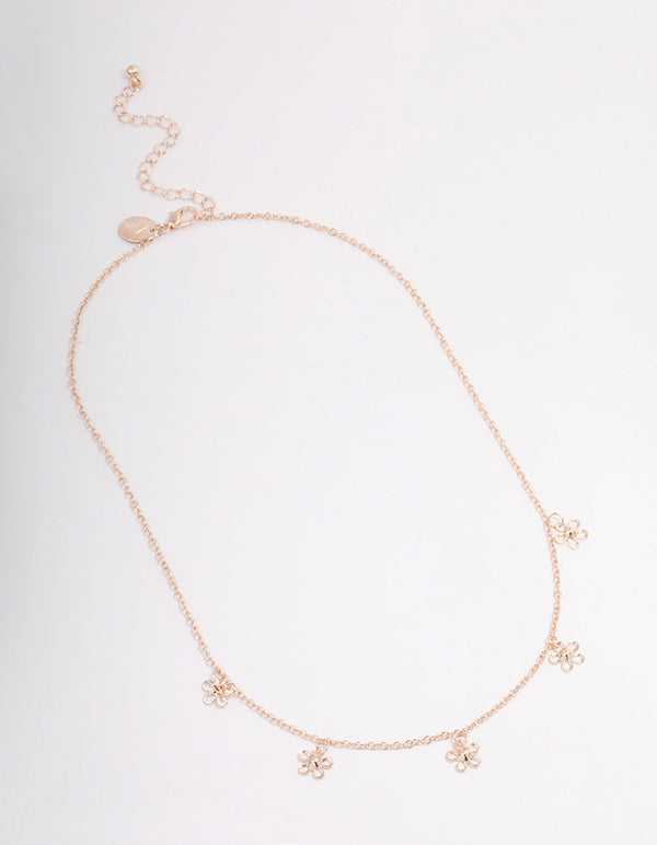 Rose Gold Daisy Garden Necklace - Lovisa
