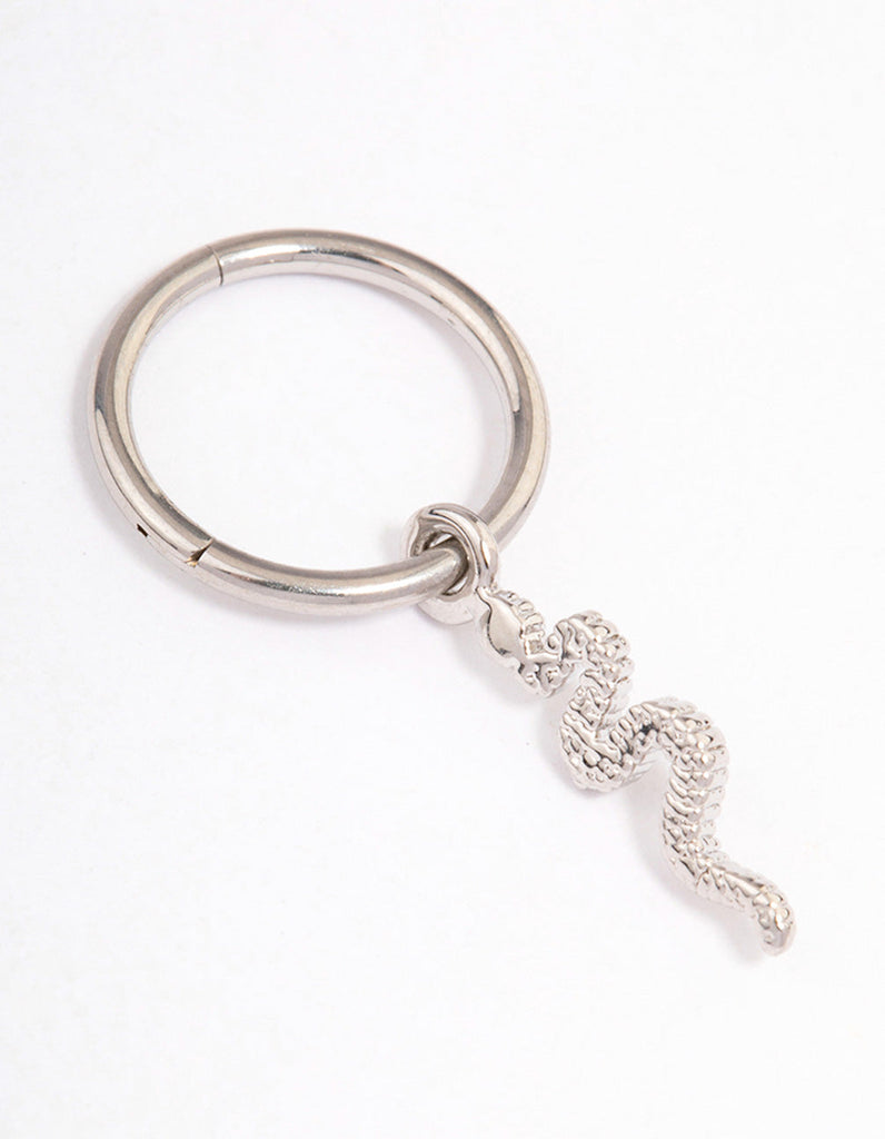 Surgical Steel Snake Charm Belly Ring